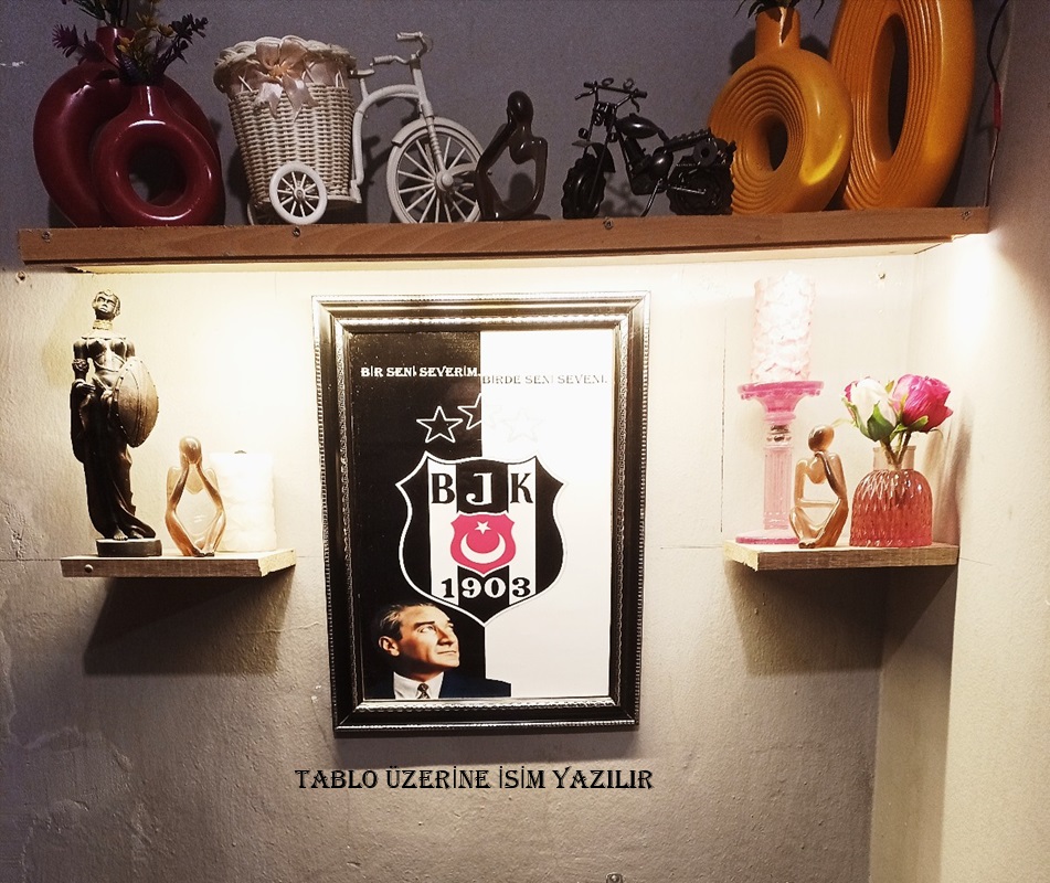 Çerceveli 35x54cm beşiktaş temalı resim tablosu