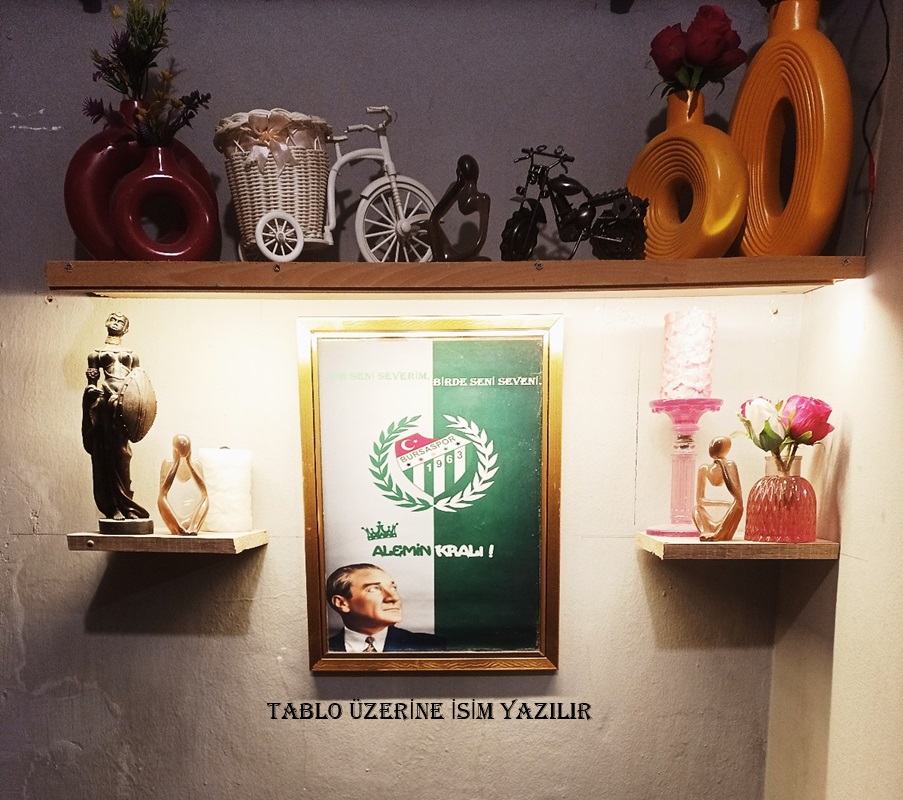 Çerceveli 35x54cm bursa spor temalı resim tablosu