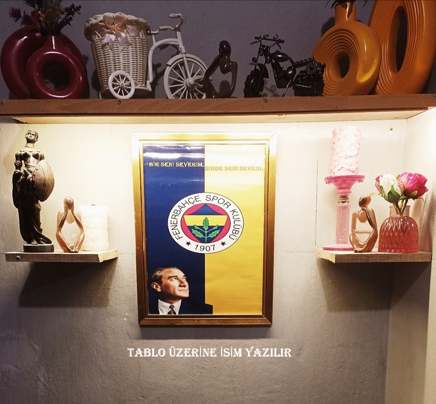 çerceveli 35x54cm fener bahçe temalı resim tablosu