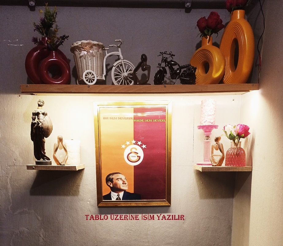 çerceveli 35x54cm galata saray temalı resim tablosu