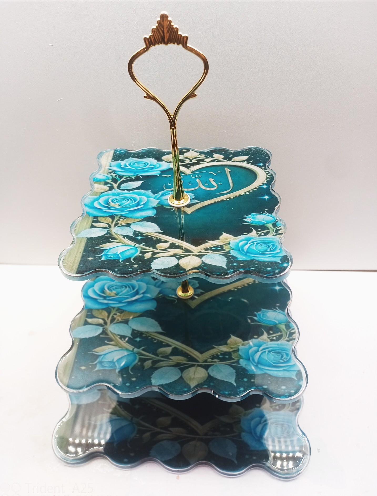 epoksi reçine üç katlı pasta kurabiye kek standı