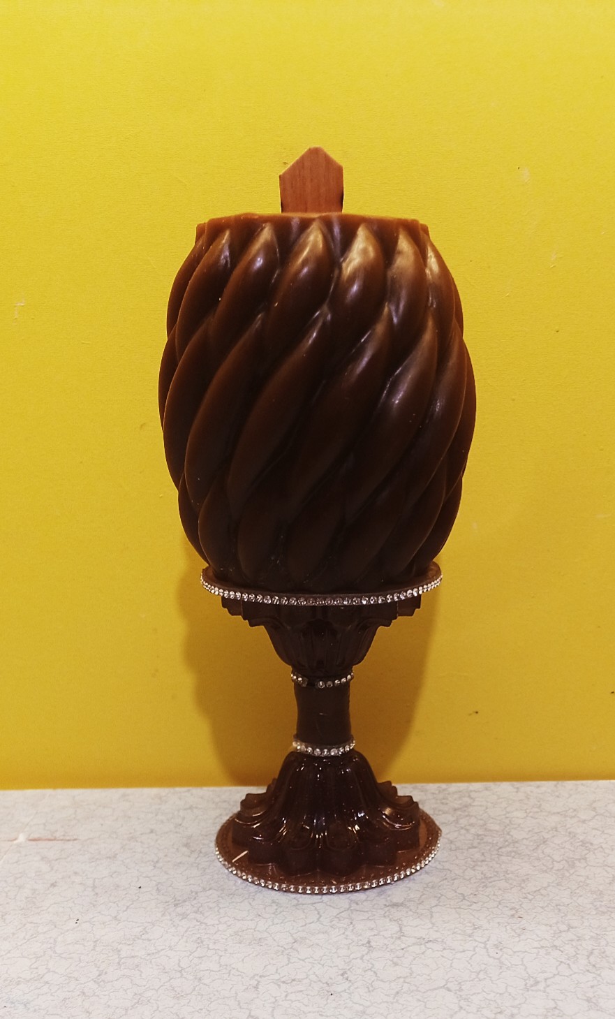 Soyawax dekoratif desenli aroma terapi kokulu mum  ve mum kaidesi 8x10