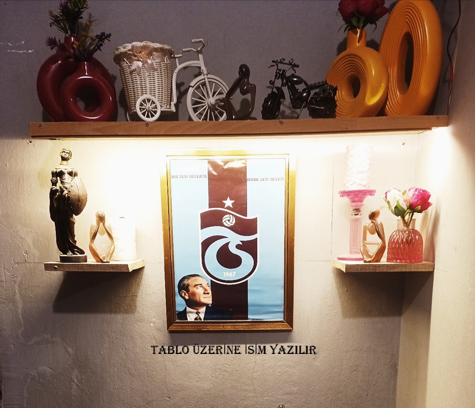 çerceveli 35x54cm trabzon spor temalı resim tablosu