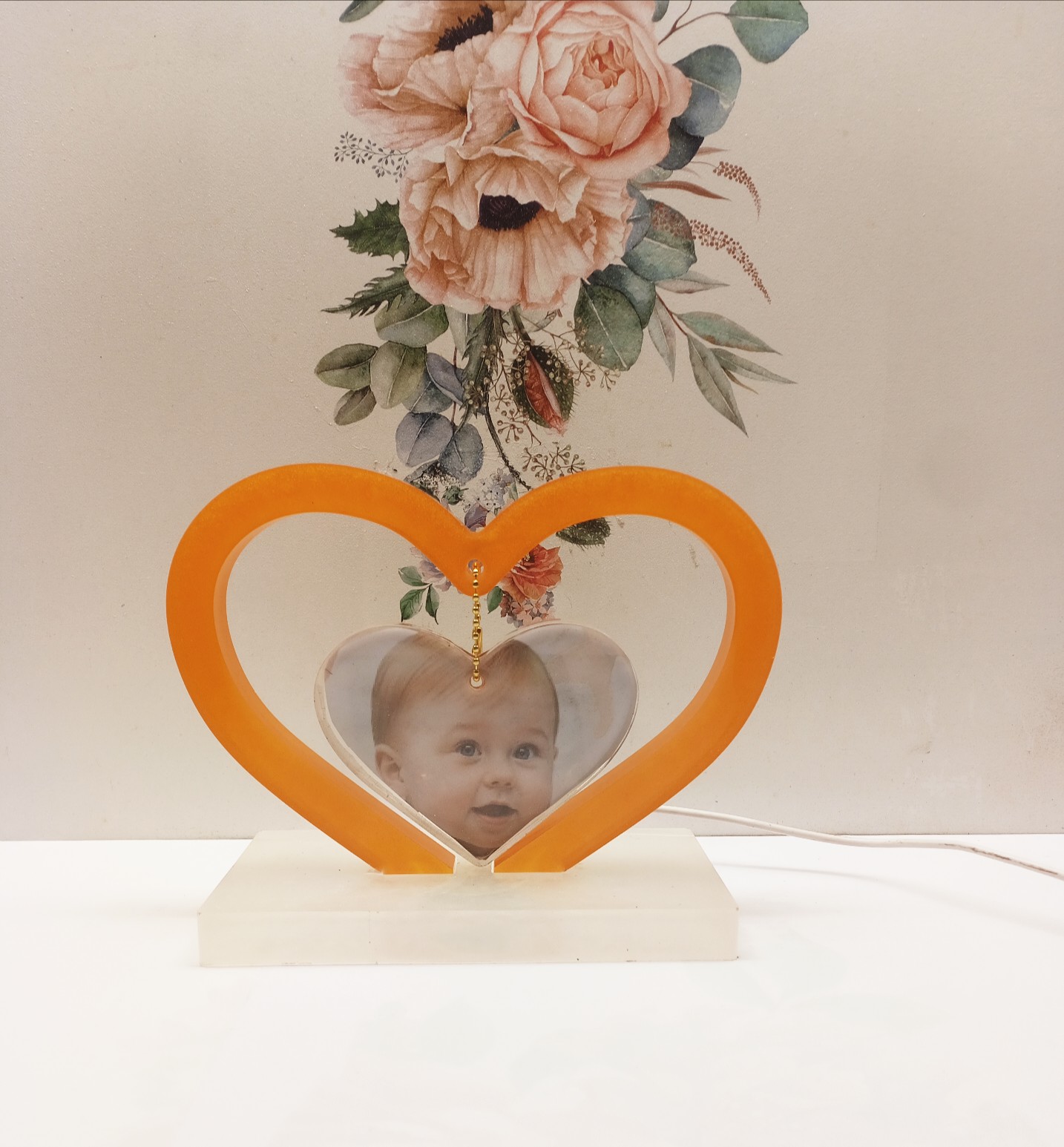 EPOKSİ REÇİNE MASA ÜSTÜ RESİMLİK LED AYDINLATMA GECE VE BAŞ UCU LANBASI