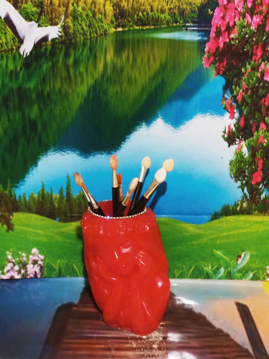 Epoksi reçine masa üstü dekoratif kalemlik