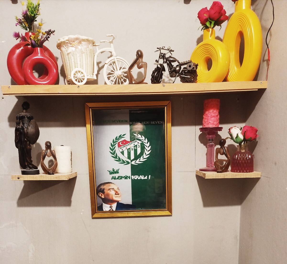 Çerceveli 35x54cm bursa spor temalı resim tablosu